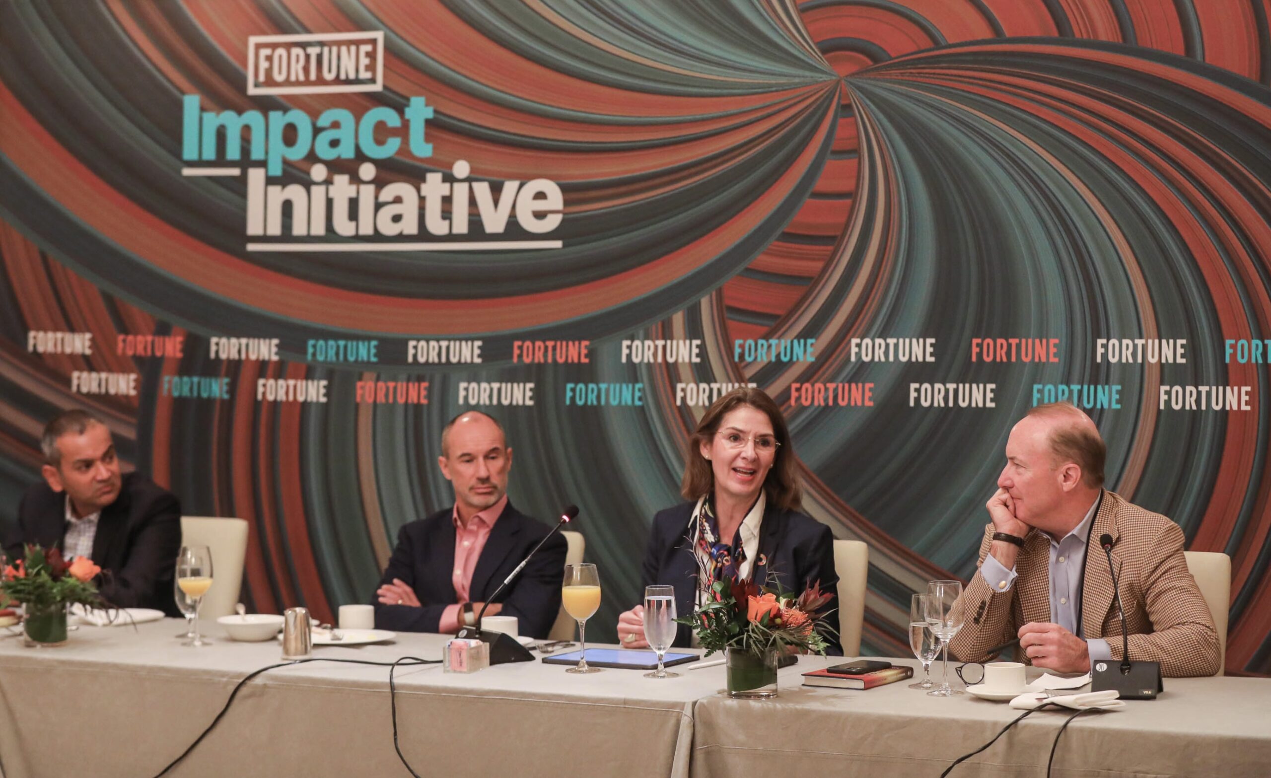 Helle Bank Jorgensen speaking at the Fortune Impact Initiative panel in Atlanta.